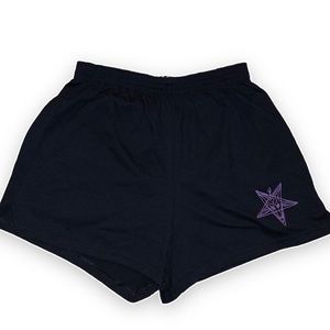 Baphomet inverted pentagram shorts LARGE size junior fit